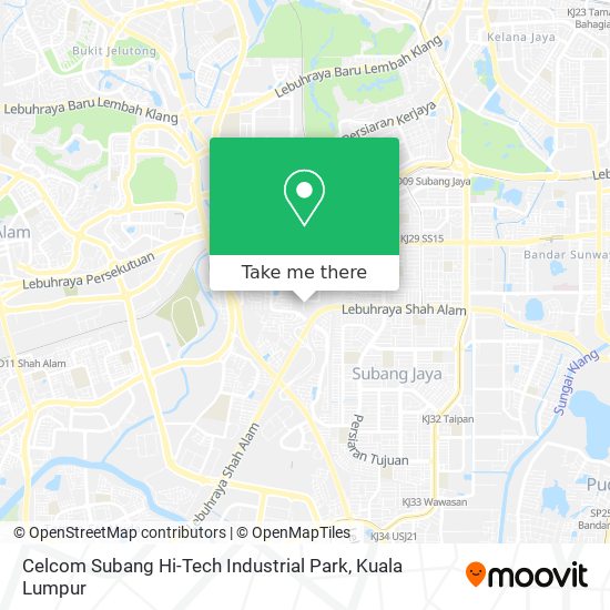 Peta Celcom Subang Hi-Tech Industrial Park