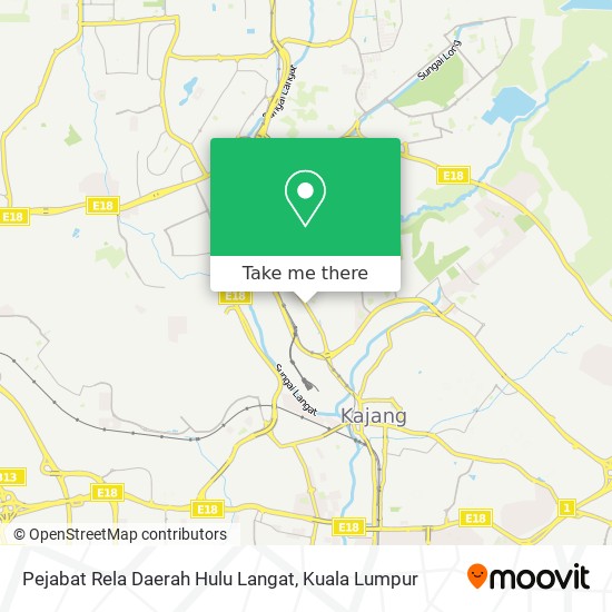 Pejabat Rela Daerah Hulu Langat map