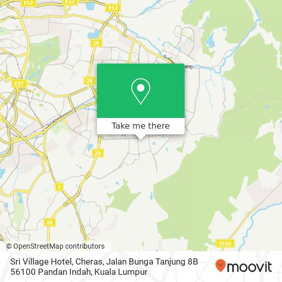 Sri Village Hotel, Cheras, Jalan Bunga Tanjung 8B 56100 Pandan Indah map