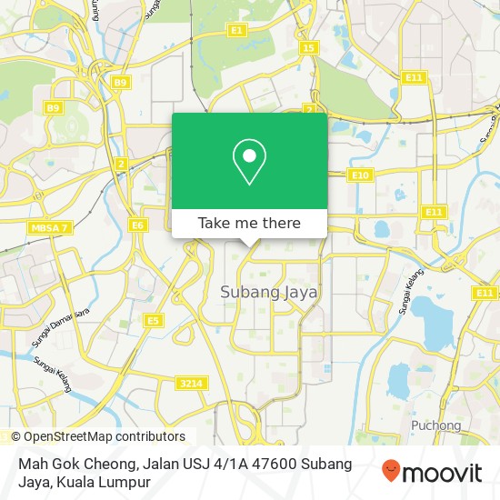 Mah Gok Cheong, Jalan USJ 4 / 1A 47600 Subang Jaya map