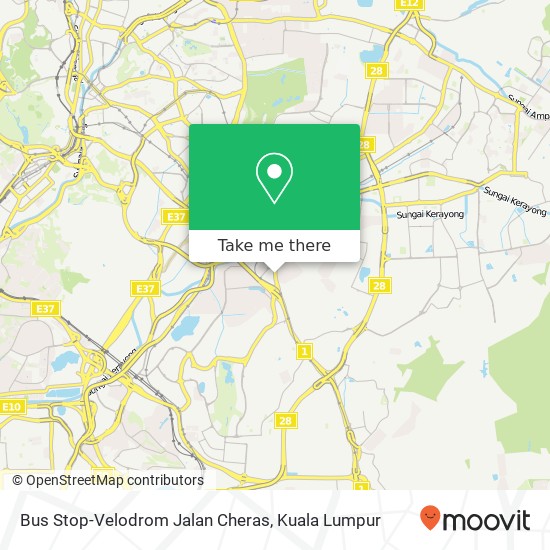 Bus Stop-Velodrom Jalan Cheras map