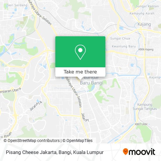 Peta Pisang Cheese Jakarta, Bangi