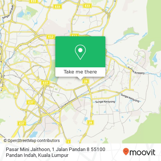 Pasar Mini Jaithoon, 1 Jalan Pandan 8 55100 Pandan Indah map