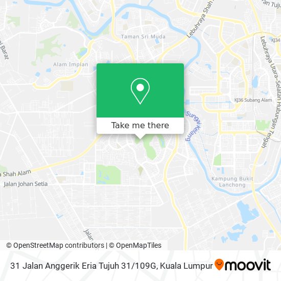 31 Jalan Anggerik Eria Tujuh 31 / 109G map