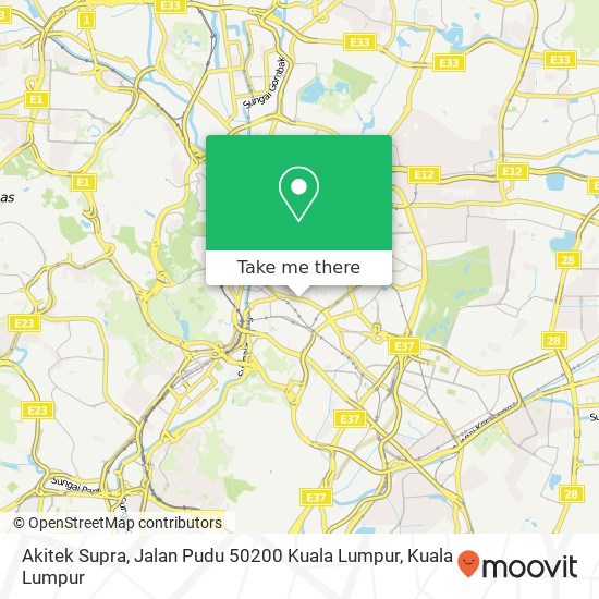 Peta Akitek Supra, Jalan Pudu 50200 Kuala Lumpur