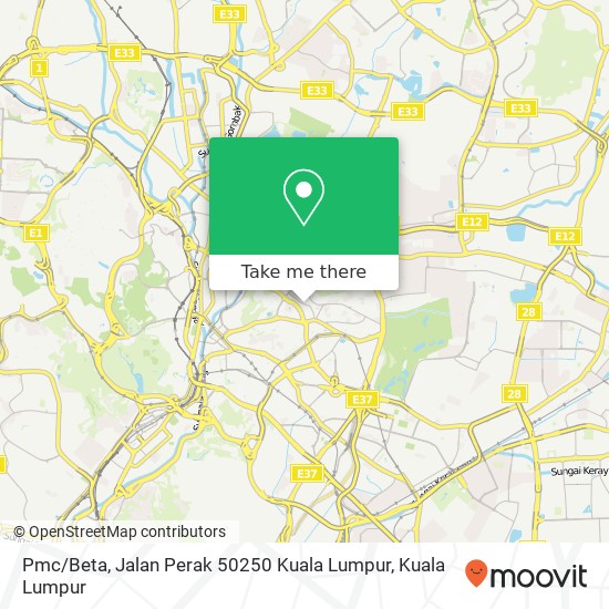Peta Pmc / Beta, Jalan Perak 50250 Kuala Lumpur