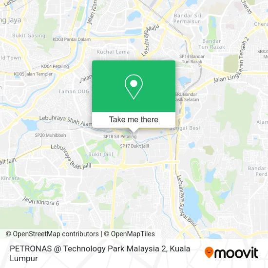 PETRONAS @ Technology Park Malaysia 2 map