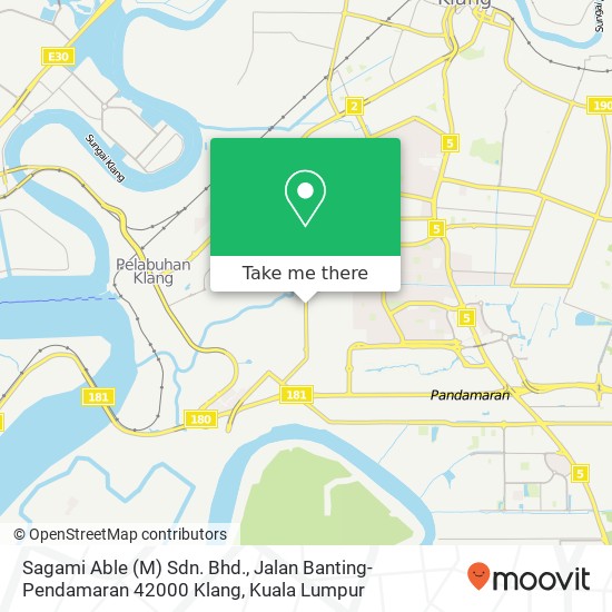 Sagami Able (M) Sdn. Bhd., Jalan Banting-Pendamaran 42000 Klang map
