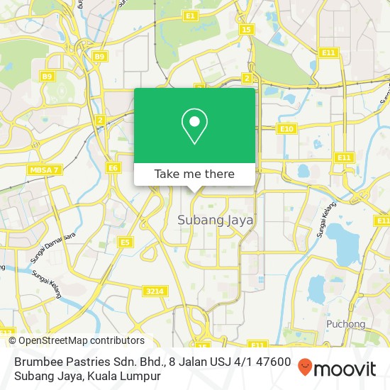 Brumbee Pastries Sdn. Bhd., 8 Jalan USJ 4 / 1 47600 Subang Jaya map