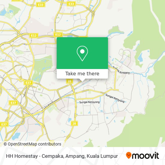 Peta HH Homestay - Cempaka, Ampang