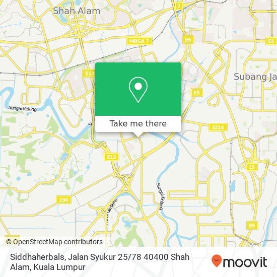 Siddhaherbals, Jalan Syukur 25 / 78 40400 Shah Alam map