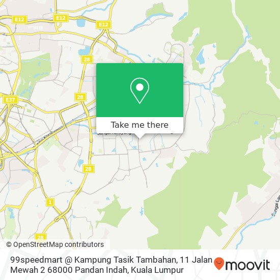 99speedmart @ Kampung Tasik Tambahan, 11 Jalan Mewah 2 68000 Pandan Indah map