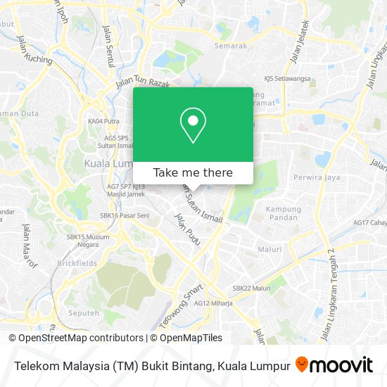 Peta Telekom Malaysia (TM) Bukit Bintang