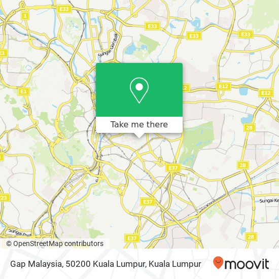 Gap Malaysia, 50200 Kuala Lumpur map