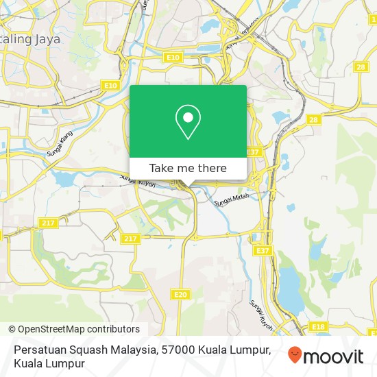 Persatuan Squash Malaysia, 57000 Kuala Lumpur map