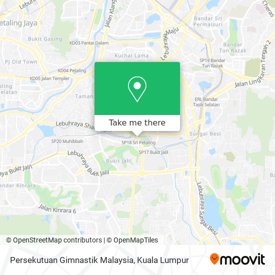 Persekutuan Gimnastik Malaysia map