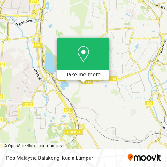 Pos Malaysia Balakong map