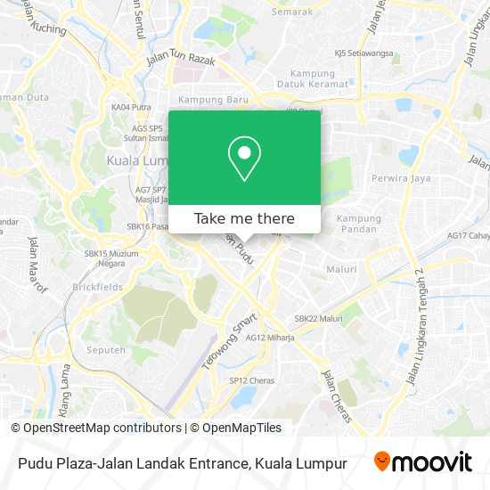 Peta Pudu Plaza-Jalan Landak Entrance