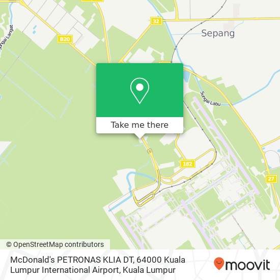 McDonald's PETRONAS KLIA DT, 64000 Kuala Lumpur International Airport map