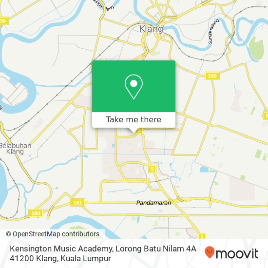 Peta Kensington Music Academy, Lorong Batu Nilam 4A 41200 Klang