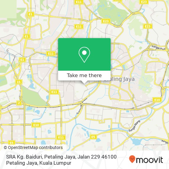 SRA Kg. Baiduri, Petaling Jaya, Jalan 229 46100 Petaling Jaya map