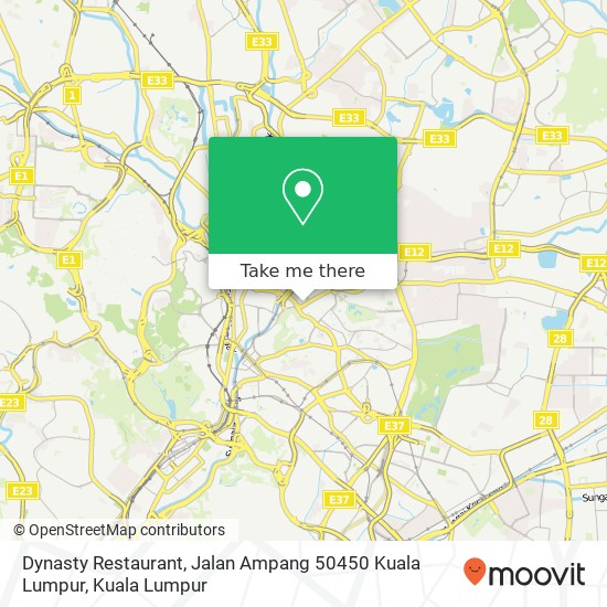 Dynasty Restaurant, Jalan Ampang 50450 Kuala Lumpur map