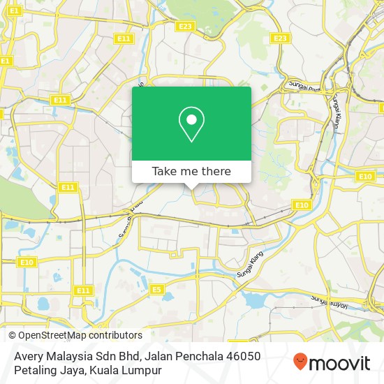 Avery Malaysia Sdn Bhd, Jalan Penchala 46050 Petaling Jaya map