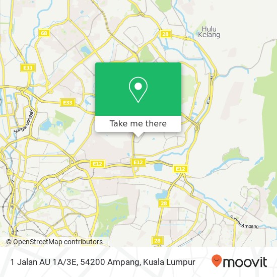 1 Jalan AU 1A/3E, 54200 Ampang map