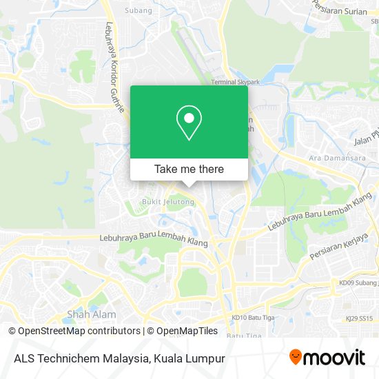 ALS Technichem Malaysia map