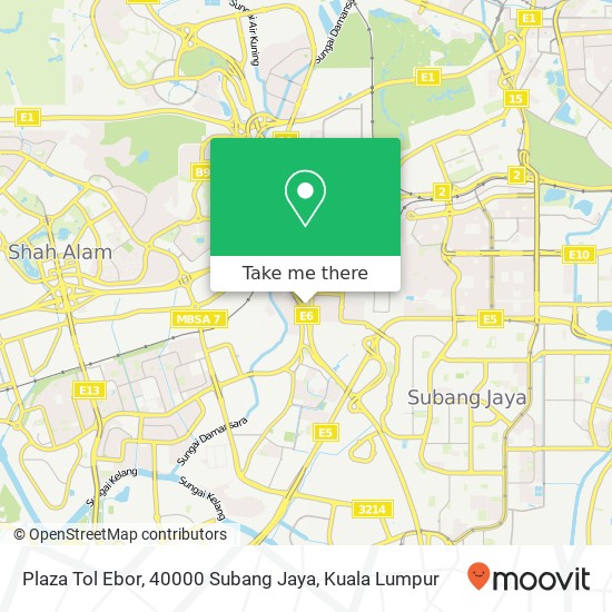 Peta Plaza Tol Ebor, 40000 Subang Jaya