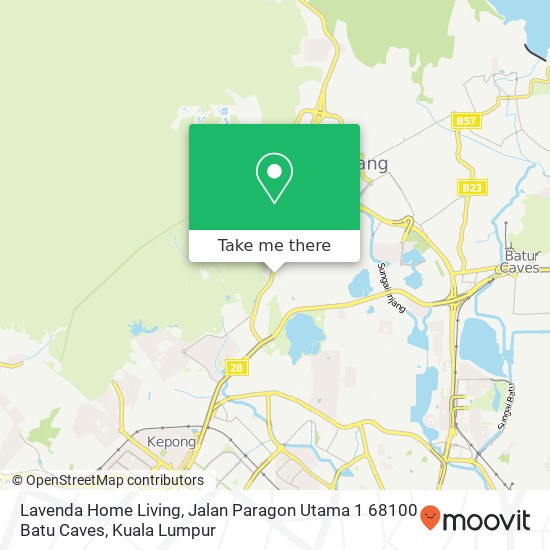 Lavenda Home Living, Jalan Paragon Utama 1 68100 Batu Caves map