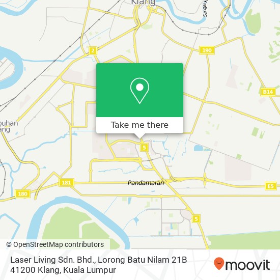 Laser Living Sdn. Bhd., Lorong Batu Nilam 21B 41200 Klang map