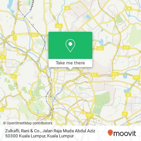 Peta Zulkafli, Rani & Co., Jalan Raja Muda Abdul Aziz 50300 Kuala Lumpur