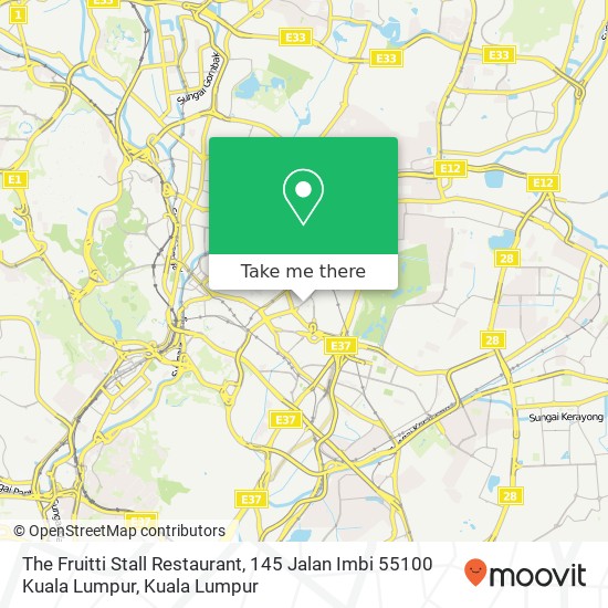 The Fruitti Stall Restaurant, 145 Jalan Imbi 55100 Kuala Lumpur map