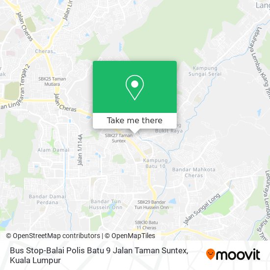 Peta Bus Stop-Balai Polis Batu 9 Jalan Taman Suntex