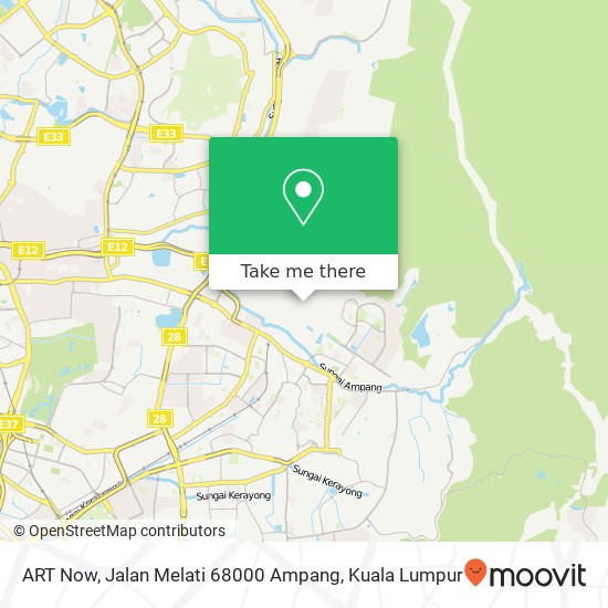 Peta ART Now, Jalan Melati 68000 Ampang