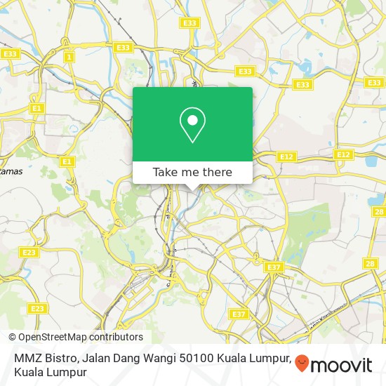 MMZ Bistro, Jalan Dang Wangi 50100 Kuala Lumpur map