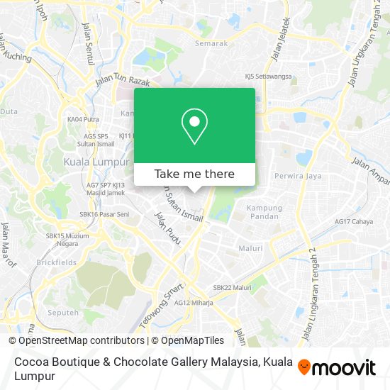 Cocoa Boutique & Chocolate Gallery Malaysia map