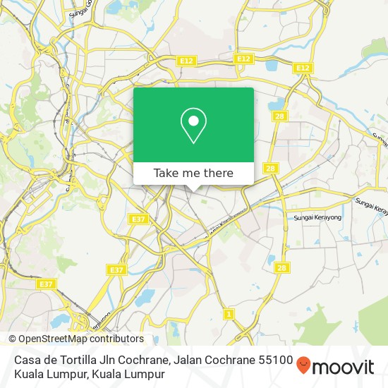 Peta Casa de Tortilla Jln Cochrane, Jalan Cochrane 55100 Kuala Lumpur