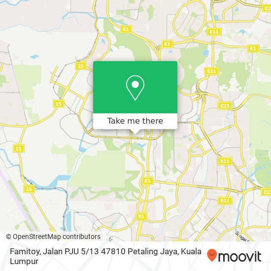 Peta Famitoy, Jalan PJU 5 / 13 47810 Petaling Jaya