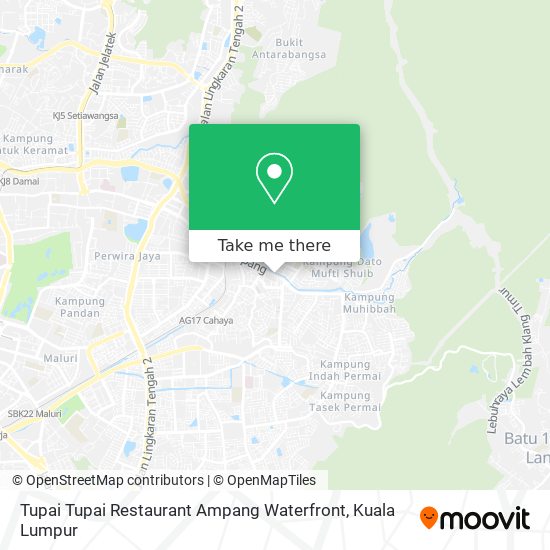 Tupai Tupai Restaurant Ampang Waterfront map