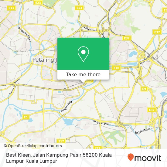 Peta Best Kleen, Jalan Kampung Pasir 58200 Kuala Lumpur