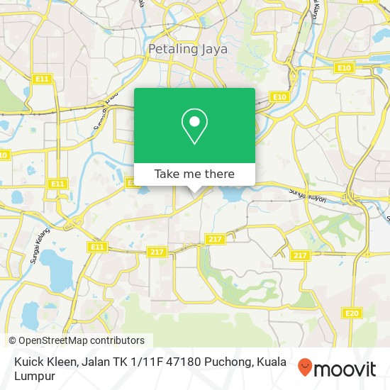 Kuick Kleen, Jalan TK 1 / 11F 47180 Puchong map