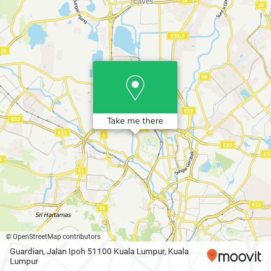 Guardian, Jalan Ipoh 51100 Kuala Lumpur map