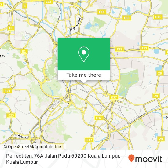 Perfect ten, 76A Jalan Pudu 50200 Kuala Lumpur map