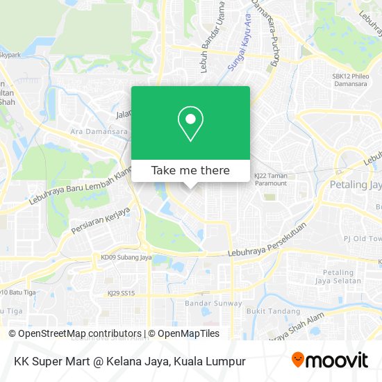 Peta KK Super Mart @ Kelana Jaya
