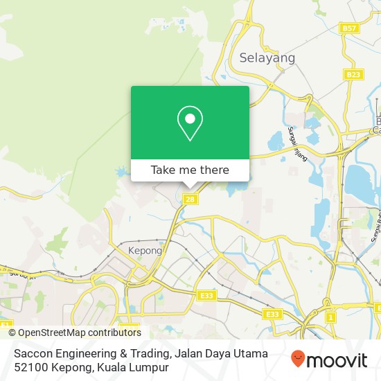 Peta Saccon Engineering & Trading, Jalan Daya Utama 52100 Kepong