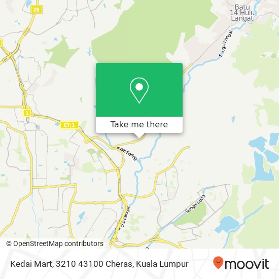 Kedai Mart, 3210 43100 Cheras map