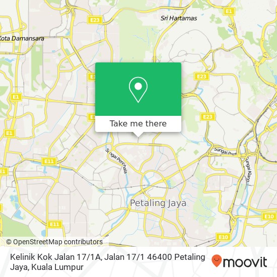 Kelinik Kok Jalan 17 / 1A, Jalan 17 / 1 46400 Petaling Jaya map