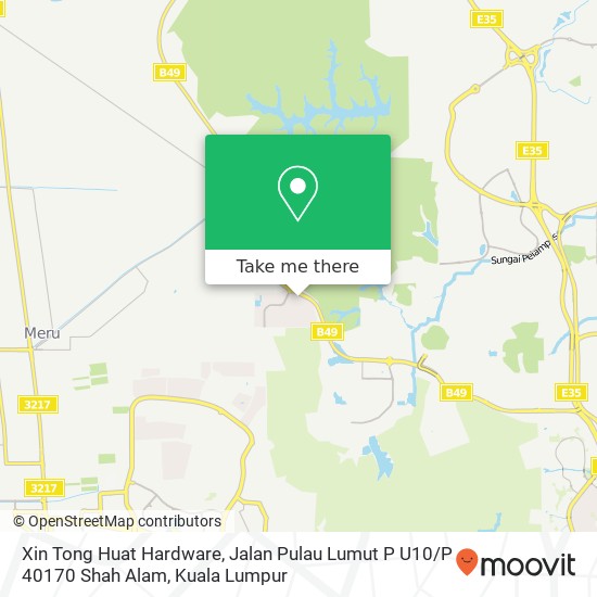 Xin Tong Huat Hardware, Jalan Pulau Lumut P U10 / P 40170 Shah Alam map